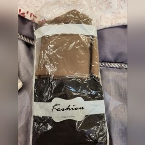 Sweater Lined Leggings Womens Med 2prs NIP Blk/nude